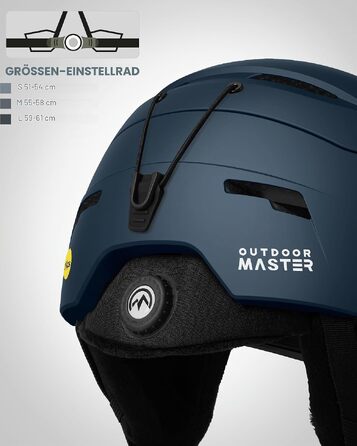Комплект для гірських лиж та сноуборду Outdooraster ELK: захисний шолом IPS та гірськолижні окуляри OTG
