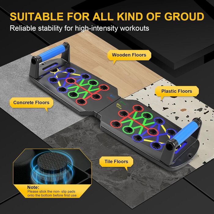 Flintronic Тренажер для віджимань 28 в 1: Фитнес-дошка для всього тіла, компактна та портативна