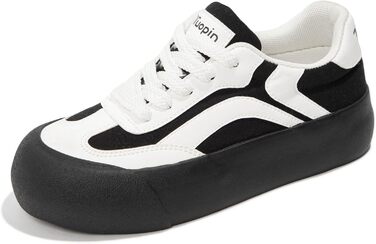 Жіночі кросівки Tuopin Mode: класична гумова підошва, стильні, неслизькі, повсякденні. Чорно-білі (39.5 EU)