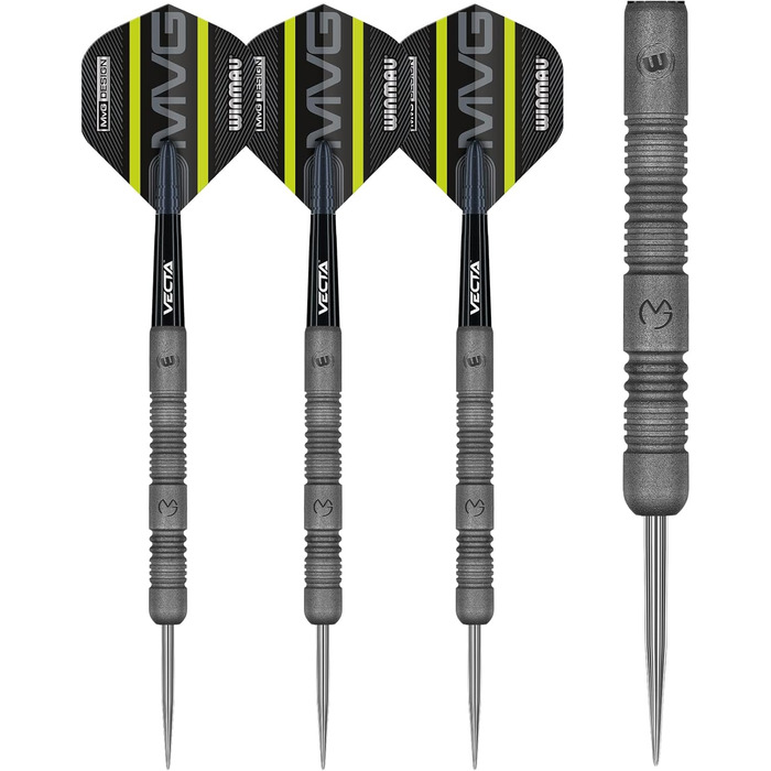 Дротики WINMAU Michael Van Gerwen MvG Exact 21,5 г, вольфрамові з оперенням і стрижнями