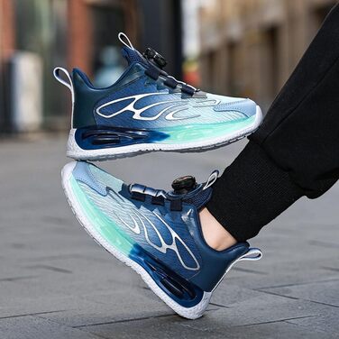 Дитячі спортивні кросівки для занять тенісом та бігом, Mesh, дихаючі, блакитні, 39 EU