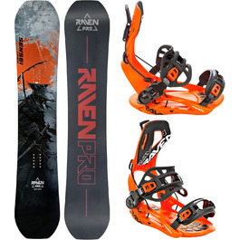 Сноуборд Raven PRO Sensei Carbon 150 см + кріплення FT360 (Чорний, Оранжевий)
