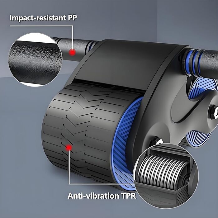 Ролер для пресу автоматичний з тримачем для телефону та пружиною, тренажер для дому, фітнес обладнання для вправ на прес