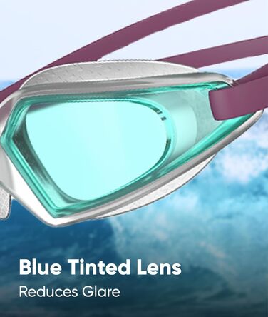 Окуляри для плавання Speedo Hydropulse Junior (унісекс, дитячі, Deep Plum/Clear/Light Blue)