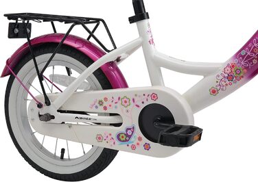 Дитяче велосипед BIKESTAR 14 дюймів для хлопчиків та дівчаток від 4 років | Класичний дизайн | Рожево-білий | Без ризику тестування