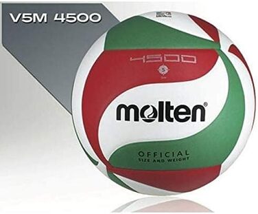 Волейбольний м'яч Molten V5M4500, біло-зелено-червоний, розмір 5, професійний