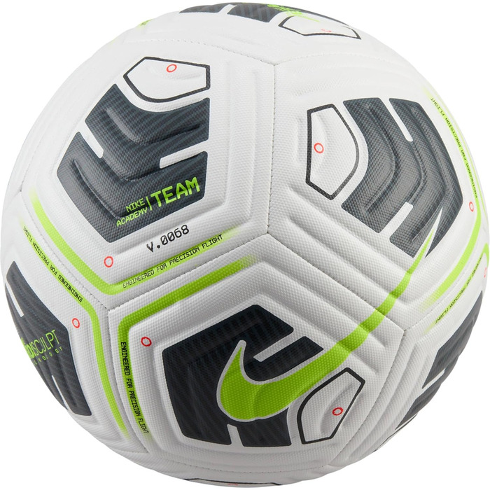 Футбольний м'яч Nike Academy Team FA24, розмір 5, білий/чорний/жовтий