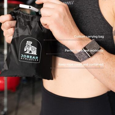 Стрибковий скакалка JOBEAR Athletics з кульками для фітнесу - зручні ручки з Grip Tape, без спутанню, регульована - для дорослих, підлітків та дітей (батьків)