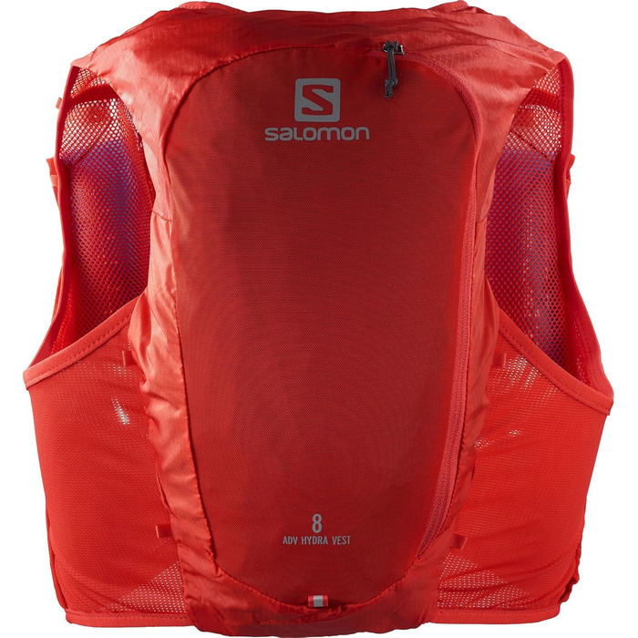 Жилет гідратаційний Salomon ADV Hydra Vest 8 для бігу і трекінгу, унісекс, комфортний, стабільний, швидкий доступ до води, червоний, розмір M