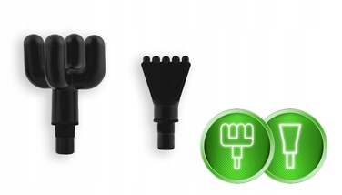 Перкусійний масажер для тіла Neo-sport NS-501, 8 насадок, чорний