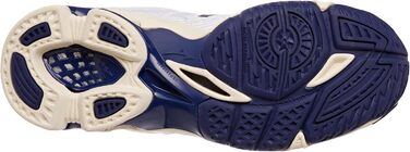 Волейбольне взуття Mizuno Wave Voltage, чорно-біле, 42 EU, White Blueribbon Mp Gold