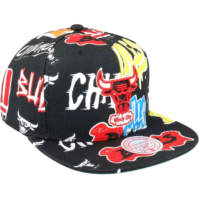 Кепка Mitchell & Ness Snapback Chicago Bulls з наліпками