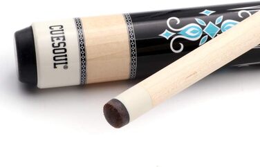 Більярдний кий CUESOUL 56 дюймів, 18 унцій, з 3 подушками, дерев'яне з'єднання, білий