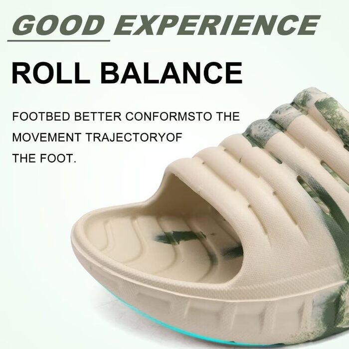 Чоловічі літні сандалі KuaiLu з підтримкою склепіння стопи, ортопедичні шльопанці від плоскостопості, зелені камуфляжні (40 EU)