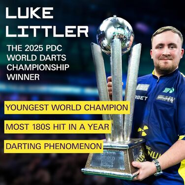 Дротики Target Darts Luke Littler G1, сталевий накінечник, 90% вольфраму, 22/23/24 г, Swiss Point, набір із Pro Grip та інструментом, професійний гравець