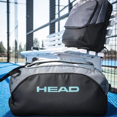 Сумка для падел-тенісу HEAD PRO X Duffle L, чорна - велика спортивна сумка для ракет та аксесуарів