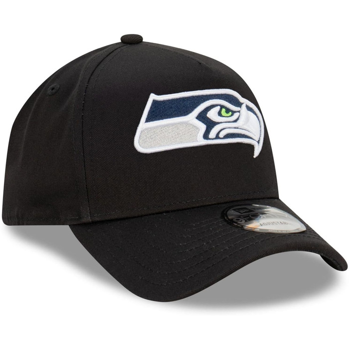 Кепка New Era NFL Seattle Seahawks 9Forty A-Frame чорна, кепка з вигнутим козирком, універсальний розмір