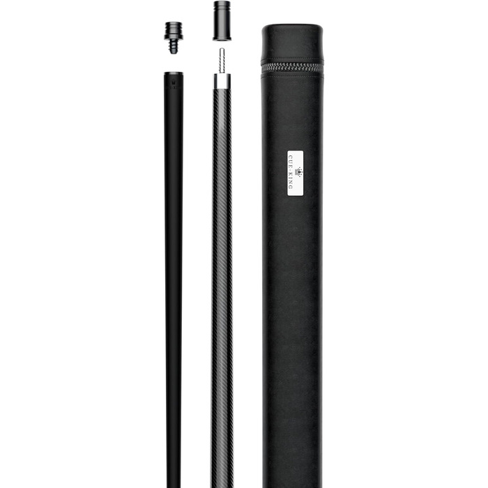 Професійний більярдний кий Cue-King Pro Series з карбону для пулу, 147 см, наконечник 12.5 мм, у комплекті з преміум-чохлом