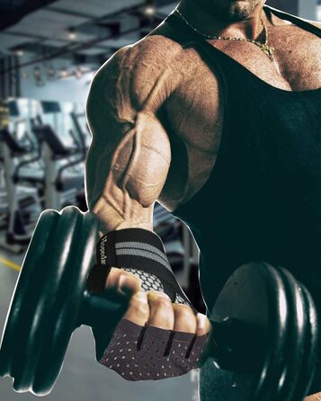 Рукавички для тренувань Weightlifting з підтримкою зап'ястя, унісекс (чорні, довгі, L)
