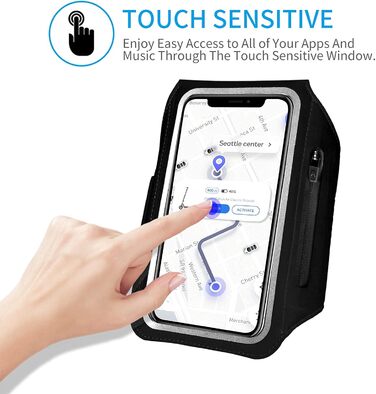 Спортивний браслет Haissky з кишенькою для навушників - чохол для телефону на руку для iPhone та Huawei