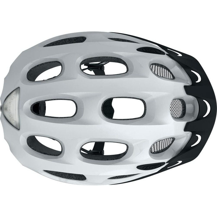 Велошолом ABUS Stadthelm Youn-I ACE з LED-підсвіткою для дорослих, білий, розмір L (56-61 см)