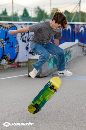 Скейтборд SCHILDKRÖT BIGFLIP 31'' Splash, 7-шарова північно-східна кленова дошка, підшипники ABEC9, Fun Sports