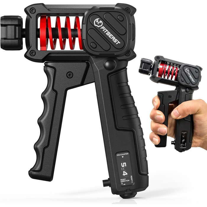 FitBeast Griffkrafttrainer 30–130LB з лічильником – регульований тренажер для рук чоловіків з великими руками, ергономічна ручка, тренування вдома та в офісі