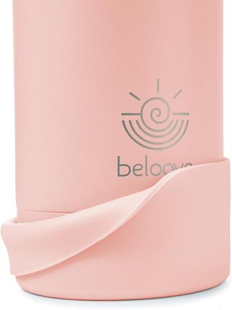 Термобутилка beloove 500 мл рожева, з нержавіючої сталі, BPA-free, подвійні стінки, для газованої води, з чохлом, герметична, ударостійка