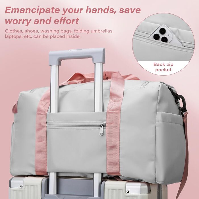 Спортивна сумка-рюкзак 2 в 1 на 42л з відділенням для взуття та мокрих речей, універсальна дорожня сумка для тренувань, плавання та подорожей (Сіра)