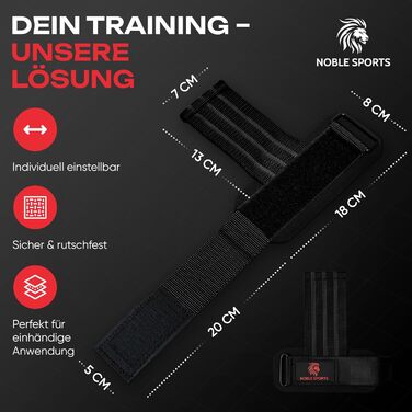Петлі для тяги NOBLE SPORTS для силових тренувань, з м'якою підкладкою, сталевим болтом, для станового тягнення, пауерліфтингу, бодібілдингу та фітнесу, аксесуар для тренажерного залу, унісекс, чорний