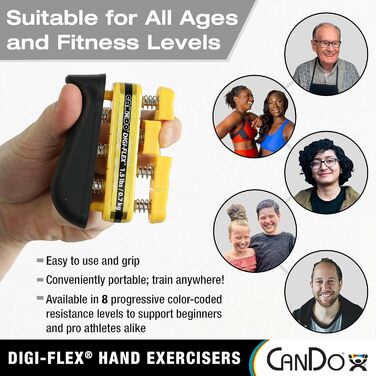 Тренажер для кисті та пальців CanDo Digi-Flex, синій, важкий опір
