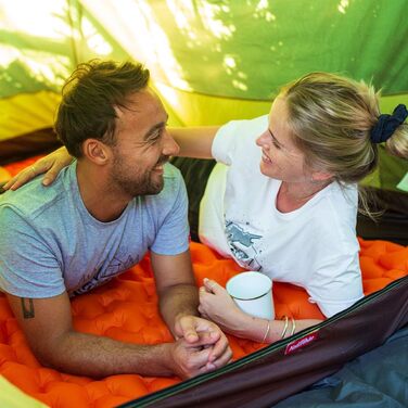 Naturehike Ultraleichte: Розкладний килимок для сну - 6.5 см, для кемпінгу та піших прогулянок (Помаранчевий, подвійний)