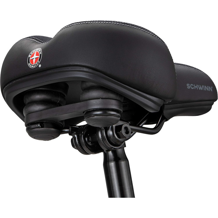 Велосипедне сідло Schwinn Comfort, універсальне, гелеве, для чоловіків і жінок, стандартне кріплення, для міського велосипеда