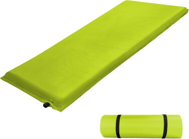 ALPIDEX Каремат для кемпінгу самонадувний, 200x66x6 см, Lime (2.5-10 см товщина)