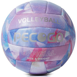 Волейбольний м'яч розмір 5, PU-шкіра, м'який, для залу та вулиці, фіолетовий, для тренувань, гри, початківців, юніорів, дорослих, 8.2