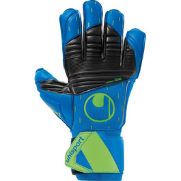 Воротарські рукавички Uhlsport Aquasoft для дорослих, унісекс, для футболу, з фіксацією зап'ястя, спеціально для вологої погоди, розмір 8, сині/чорні/салатові