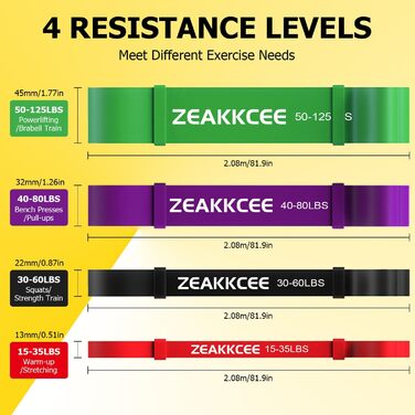 Стрічки для фітнесу з різним опором, еспандери для тренувань, йоги та м'язової тонізації
