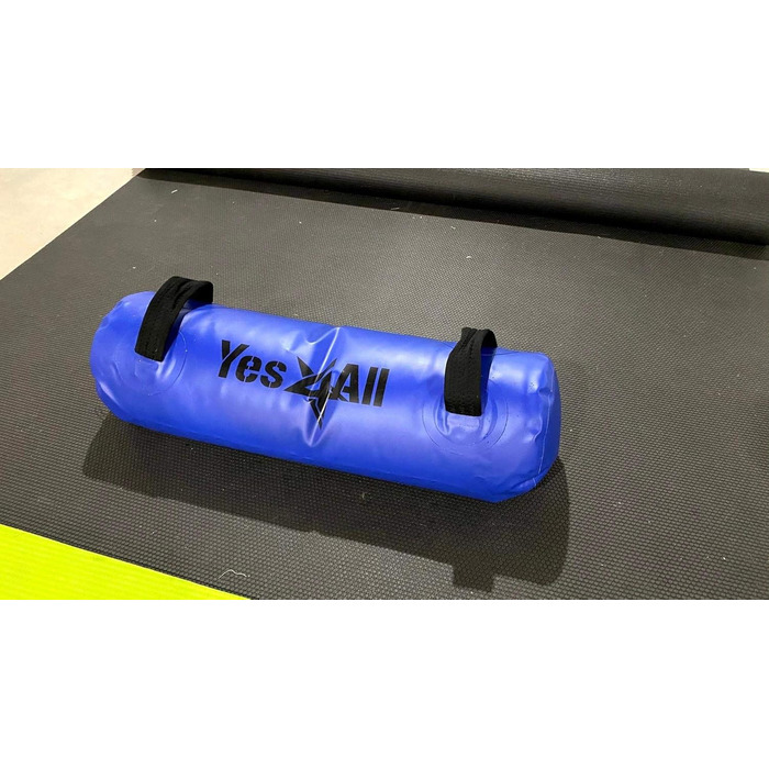 Мішок для фітнесу Yes4All з водою 36.3 кг, Aqua Bag для тренувань, великий, прозорий темно-синій