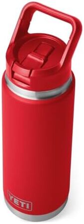 Термобутилка YETI Rambler C з трубочкою, вакуумна, нержавіюча сталь, 769 мл, червона