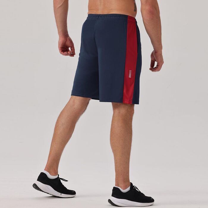 Шорти чоловічі ZENGVEE 3/5 шт. у наборі, з світловідбиваючими смугами, швидковисихаючі, дихаючі, легкі, для тренувань, спорту, воркауту (L, Bgn Blue Green)