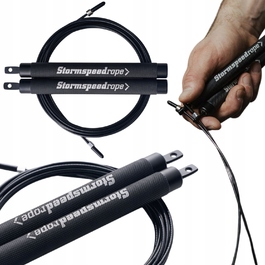 Професійна спортивна скакалка STORM SPEED ROPE SV2, чорна + чохол