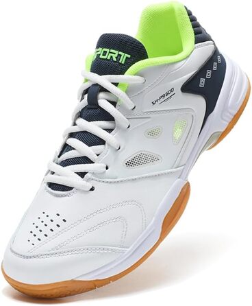 Чоловічі та жіночі гандбольні кросівки. Дихаючі, з антиковзаючою підошвою. Легкі, для змагань та тренувань. Білі, червоні (білий, зелений), 47 EU