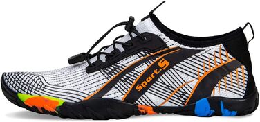 Шкарпетки для плавання IceUnicorn: аквашузи для жінок та чоловіків, швидко сохнуть, для серфінгу, 43 EU, білі та помаранчеві