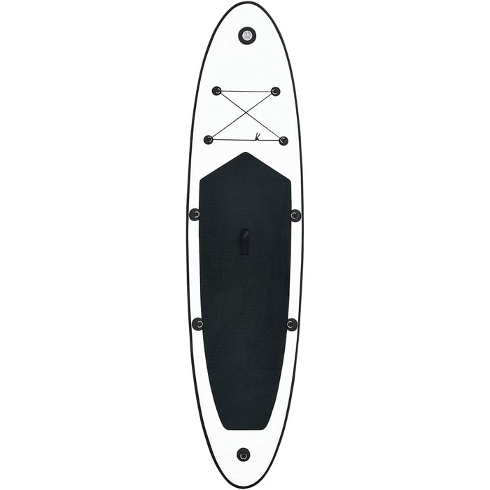 Надувна SUP-дошка vidaXL 390x81x10 см, чорна, комплект для серфінгу з веслом