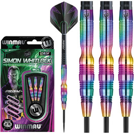 Дротики WINMAU Champions Simon Whitlock 3 22г, професійні, вольфрамові, сталевий наконечник, з оперенням та шафтами