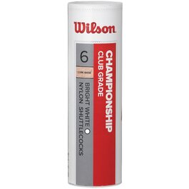 Волан для бадмінтону Wilson Championship, 6 шт., білий, 77 г (середня швидкість)