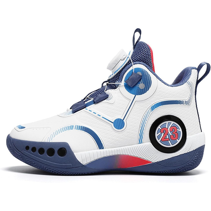 Дитячі баскетбольні кросівки Mateju, високі, блакитні, з антиковзкою підошвою