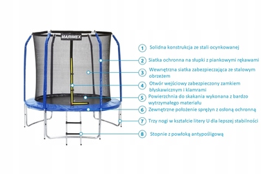 Батут із сіткою Marimex 305 см FT 10 (304-312 см)