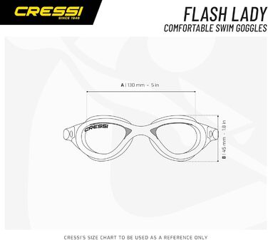 Універсальні плавальні окуляри Cressi Lady Flash, прозорі, лінзи прозорі, для басейну, для жінок та чоловіків