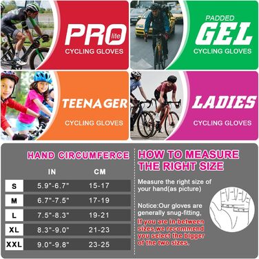 Велосипедні рукавички Grebarey для гірського велосипеда, антиковзаючі, амортизуючі, унісекс (S, червоний)